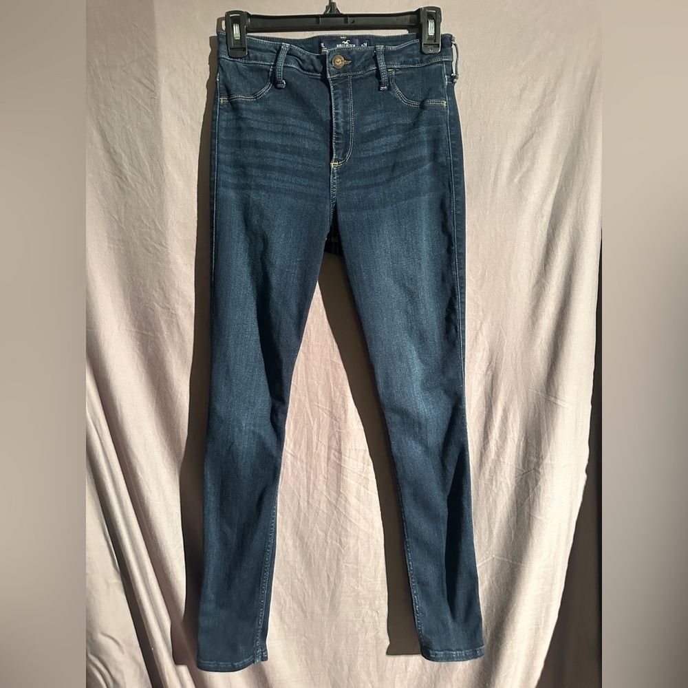 Hollister Curvy High-Rise Jean Legging Dark Wash W29 L30 Size 9L